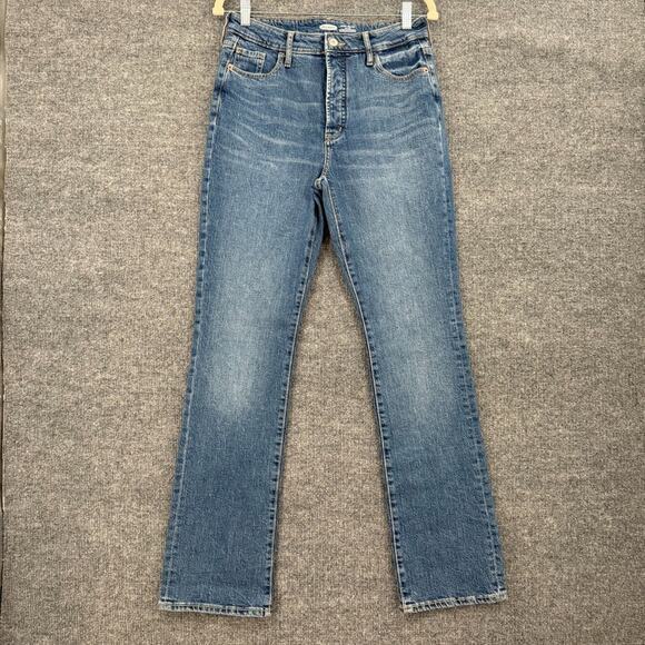 Old Navy Denim - Old Navy Kicker Boot Cut High Rise Jeans Womens 4 Button Fly Medium Wash Stretch